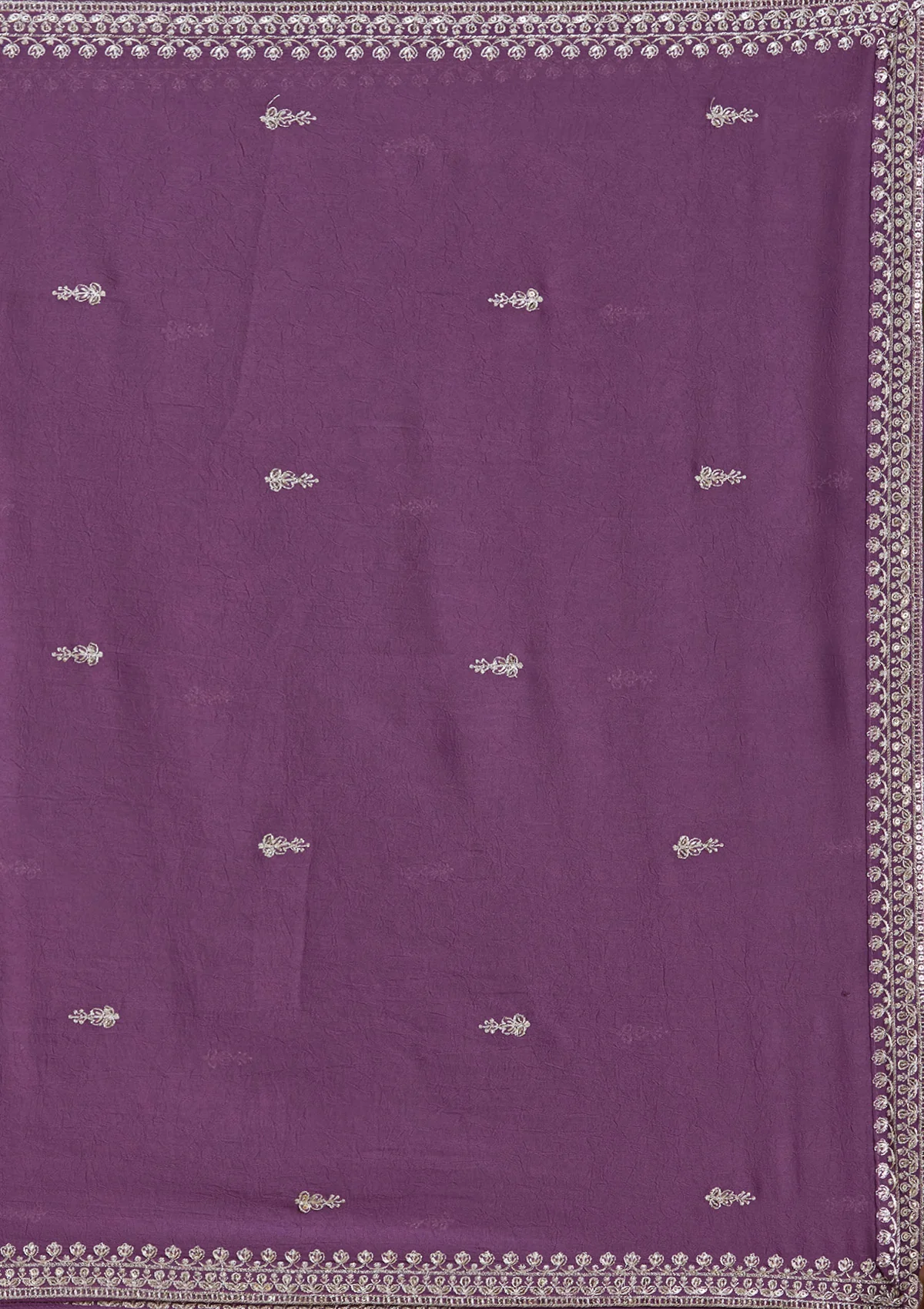 Zariwork (Silver) Soft Raw Silk Readymade Lehenga - Image 10