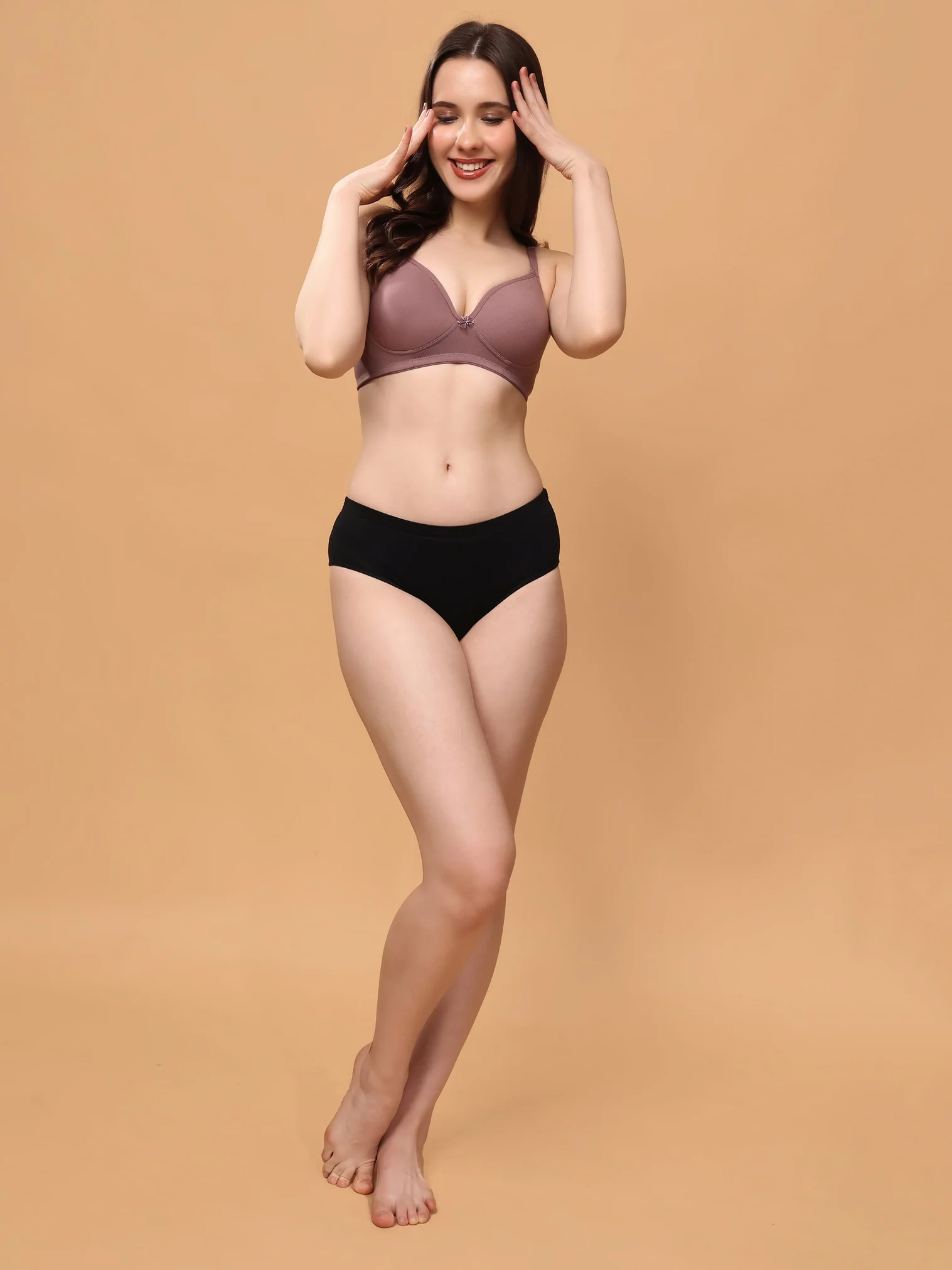 Wood Non-Wired Medium Coverage Convertible-Straps T-Shirt Bra - Image 2