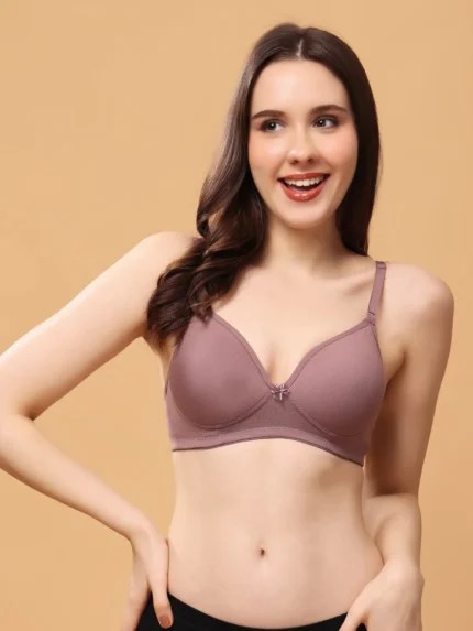 Wood Non-Wired Medium Coverage  Convertible-Straps T-Shirt Bra