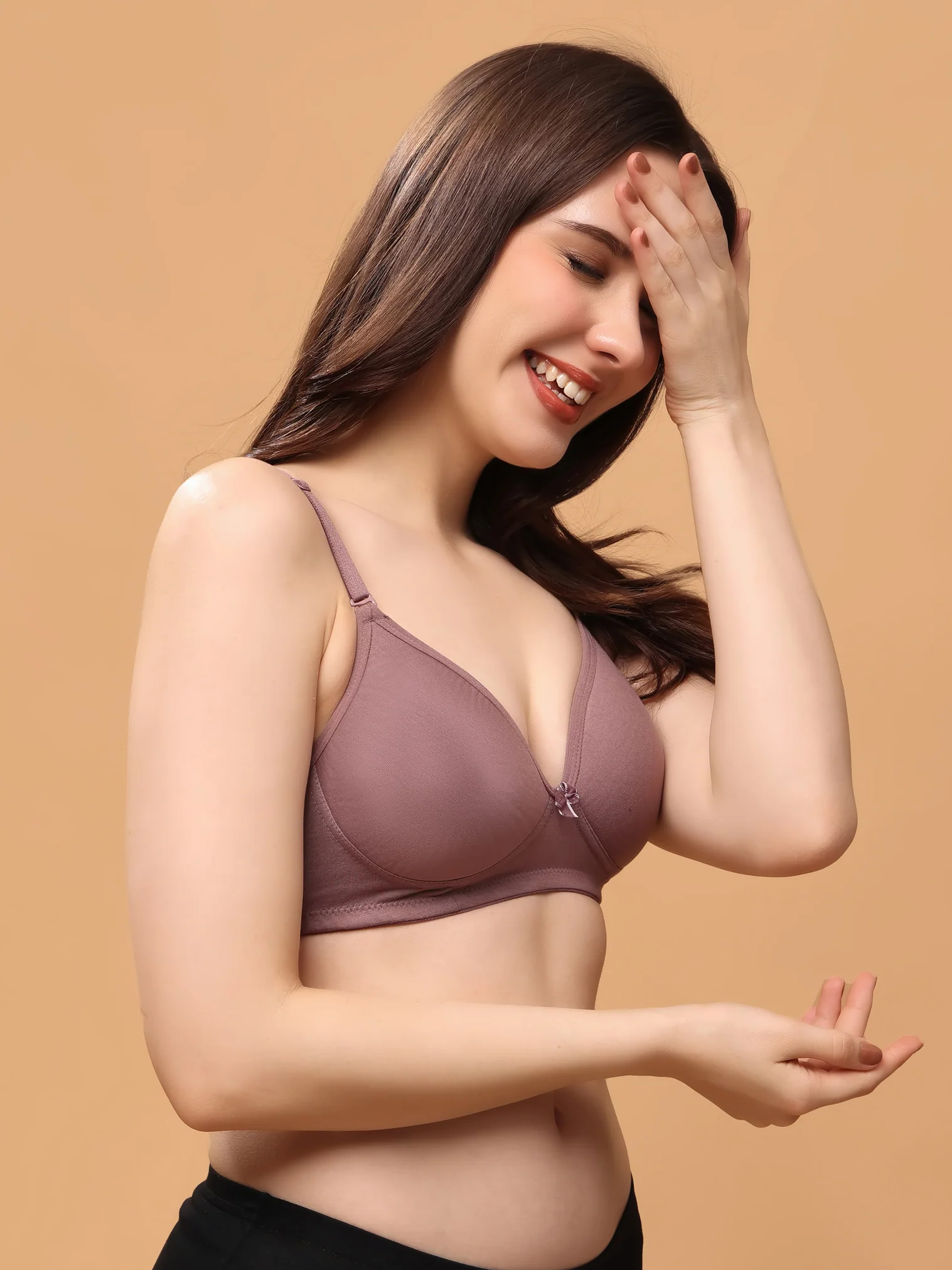 Wood Non-Wired Medium Coverage Convertible-Straps T-Shirt Bra - Image 7