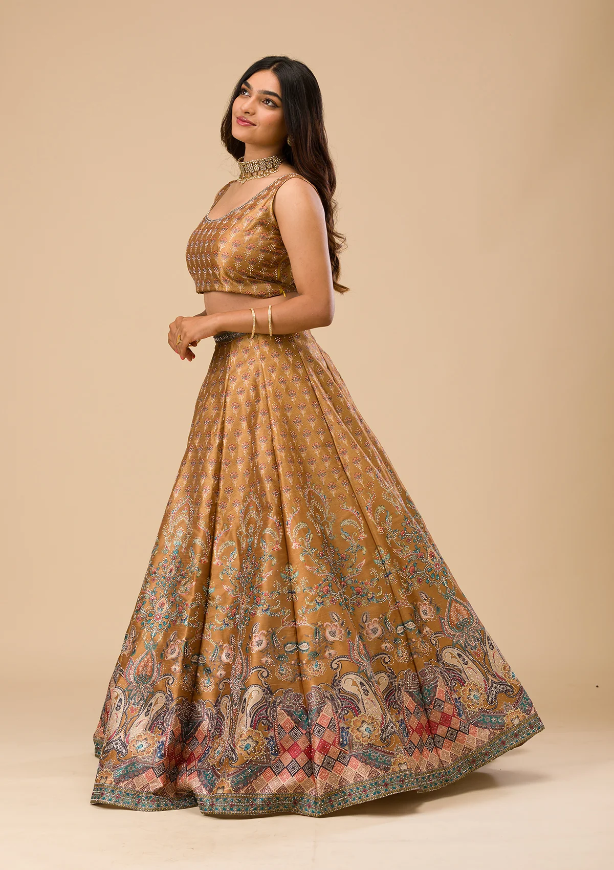 Swaroski Banarasi Readymade Lehenga Set - Image 5