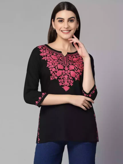 Mayra Black Short Kurti