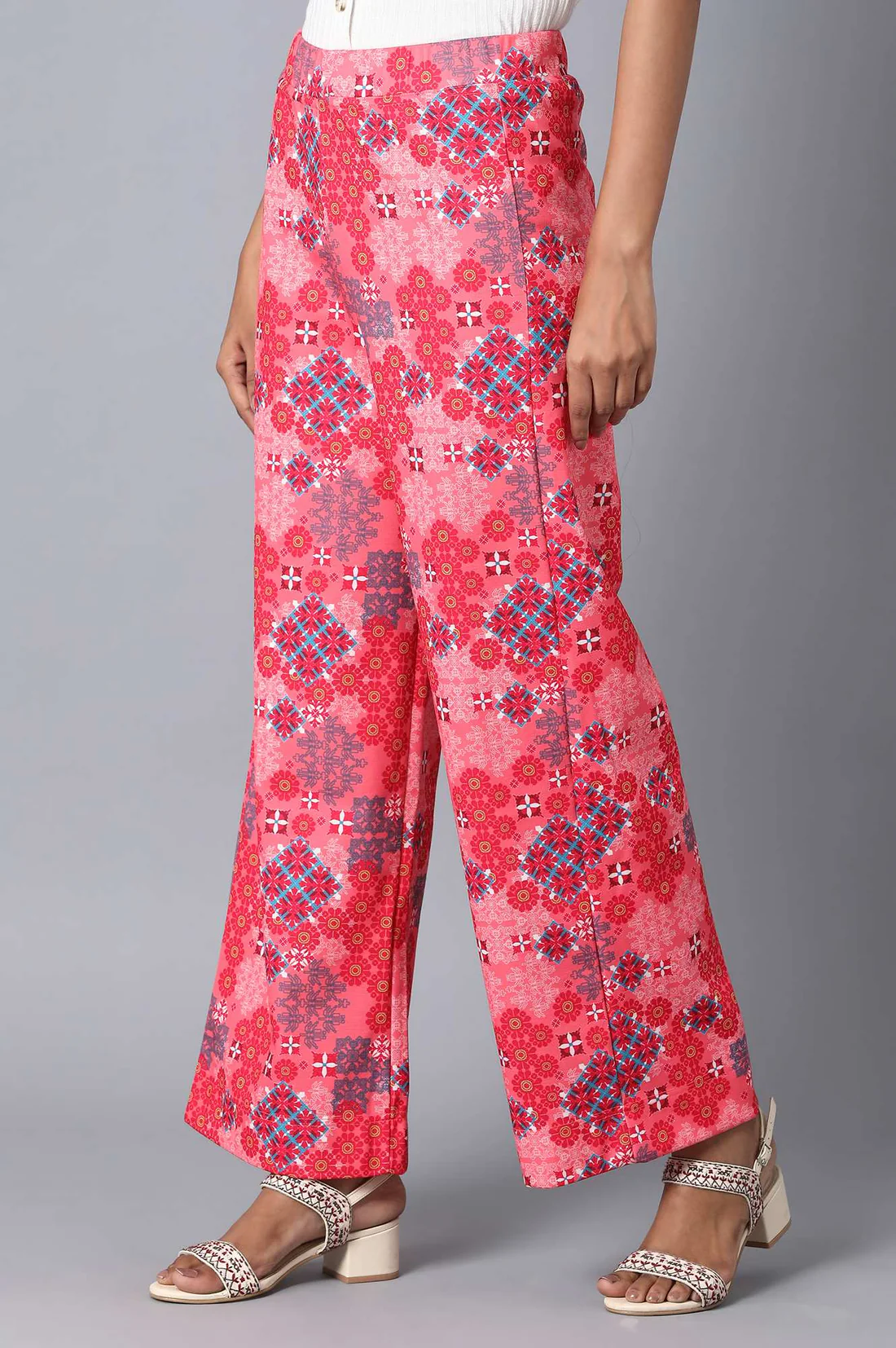 Red Loose Fit Palazzo - Image 4