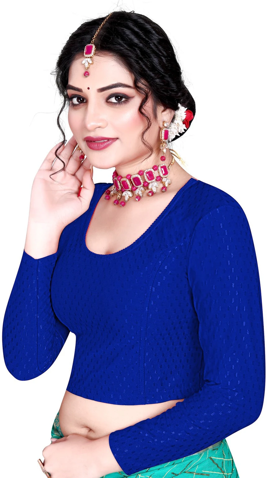 Full Sleeve Round Neck Women Blouse - Image 2