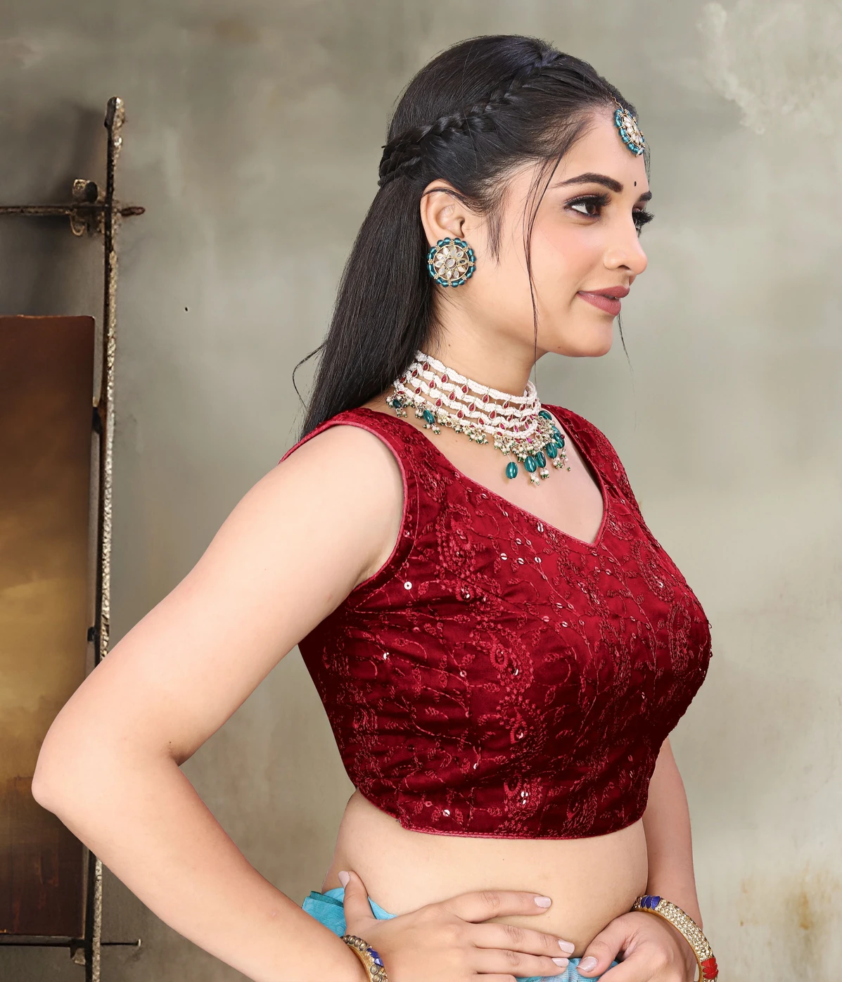 Sweetheart Neck Women Blouse - Image 3