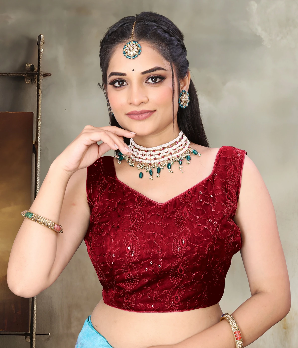 Sweetheart Neck Women Blouse