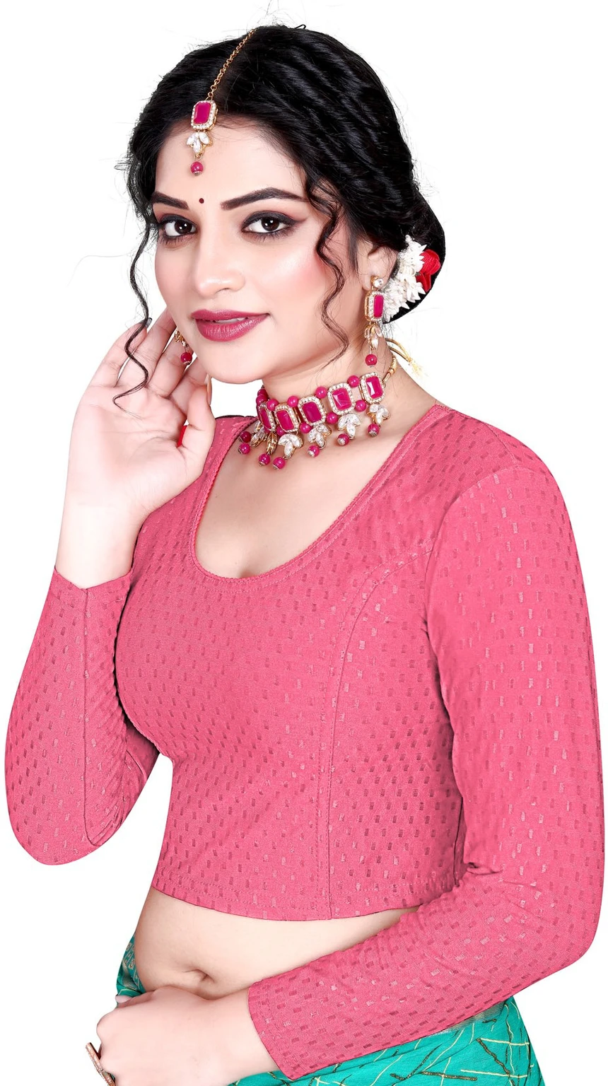 Full Sleeve Round Neck Women Blouse - Image 5