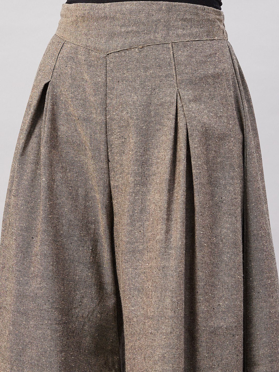 Smart Casual Brown Handloom Palazzo - Image 7