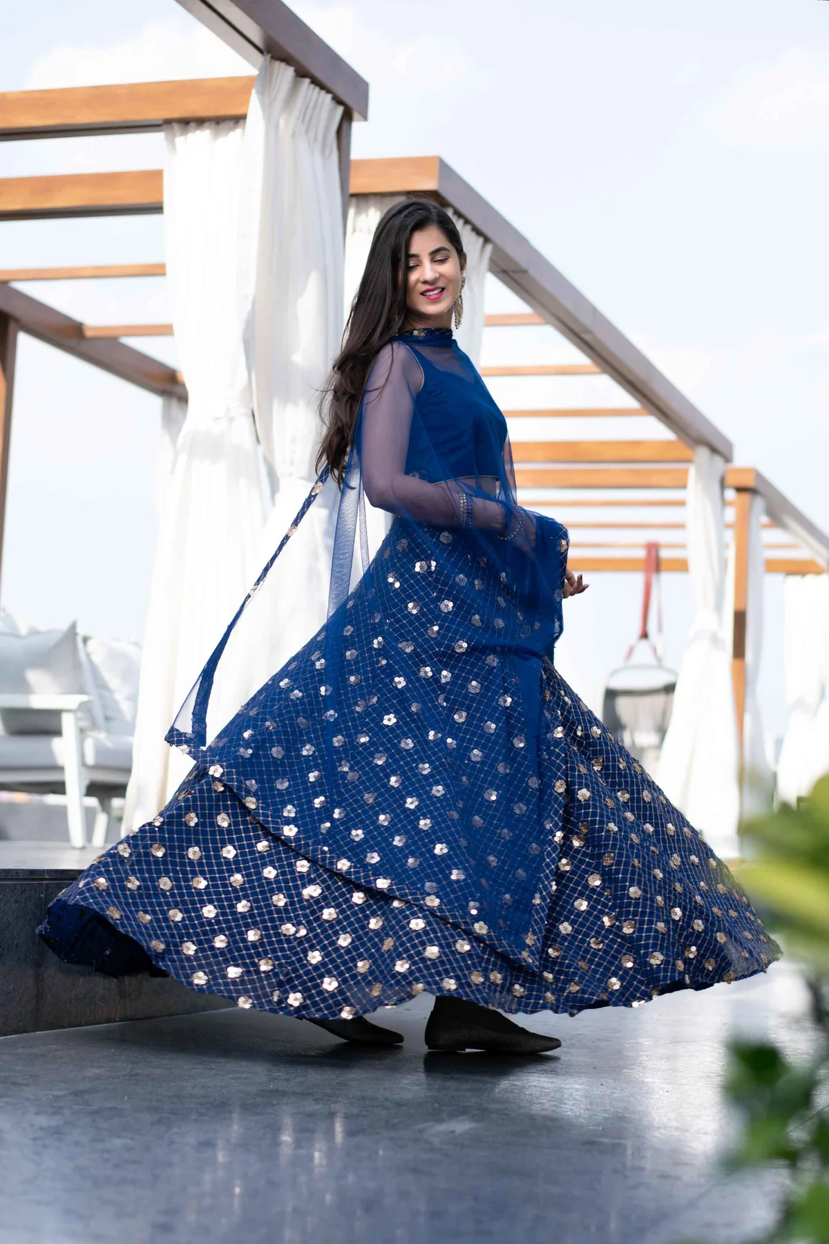 Blue Lehenga - Image 2
