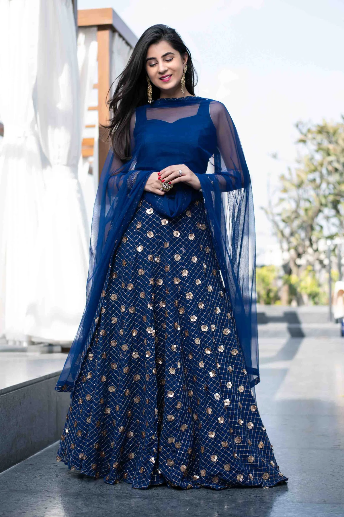 Blue Lehenga - Image 3