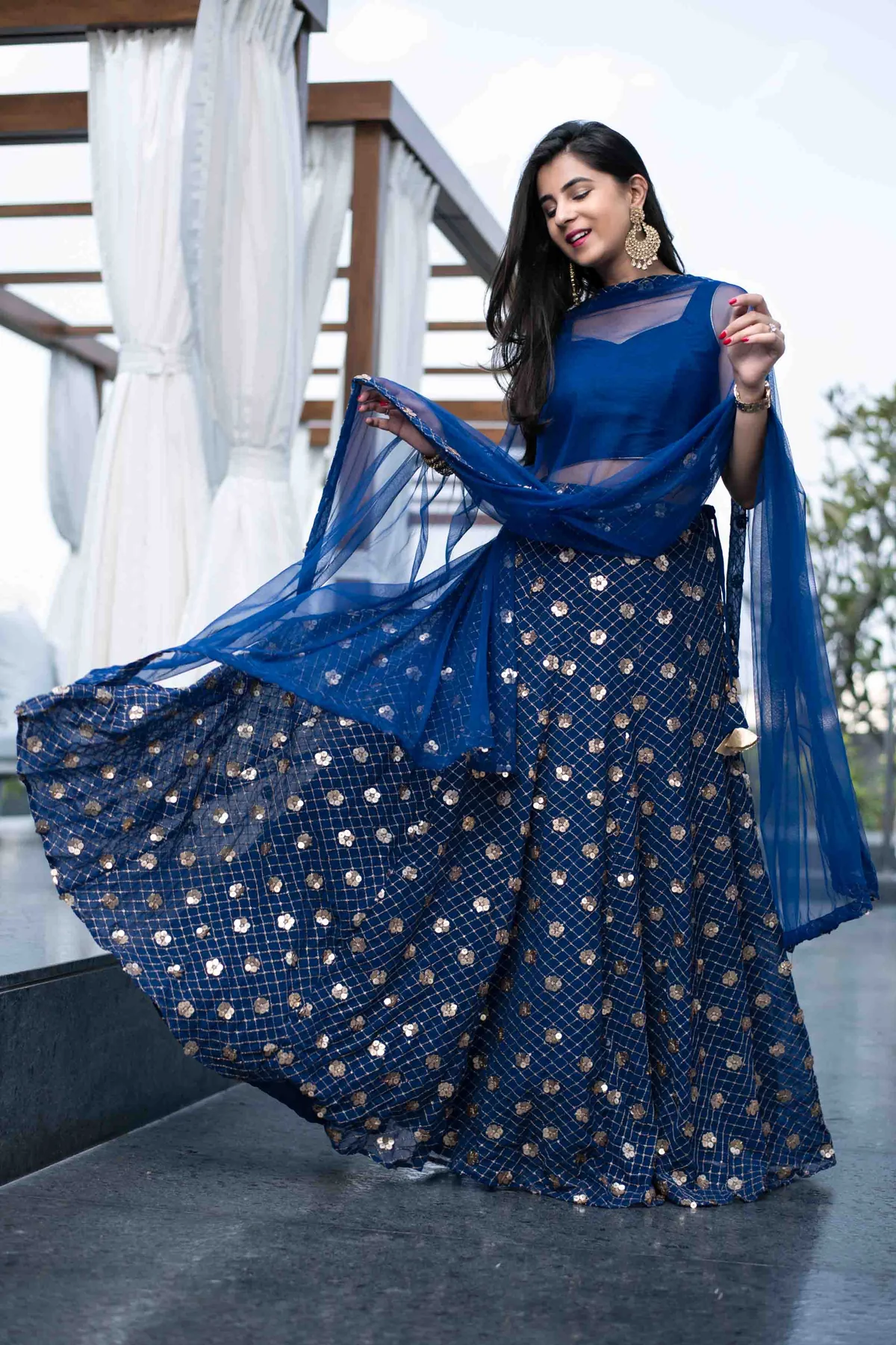 Blue Lehenga - Image 4