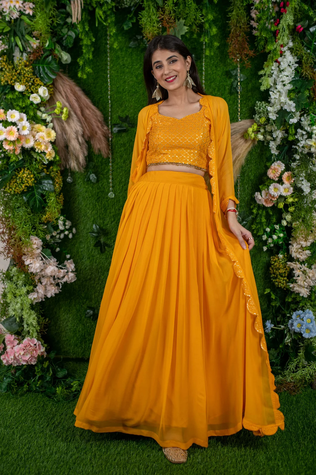 Daffodil Yellow Lehenga - Image 3