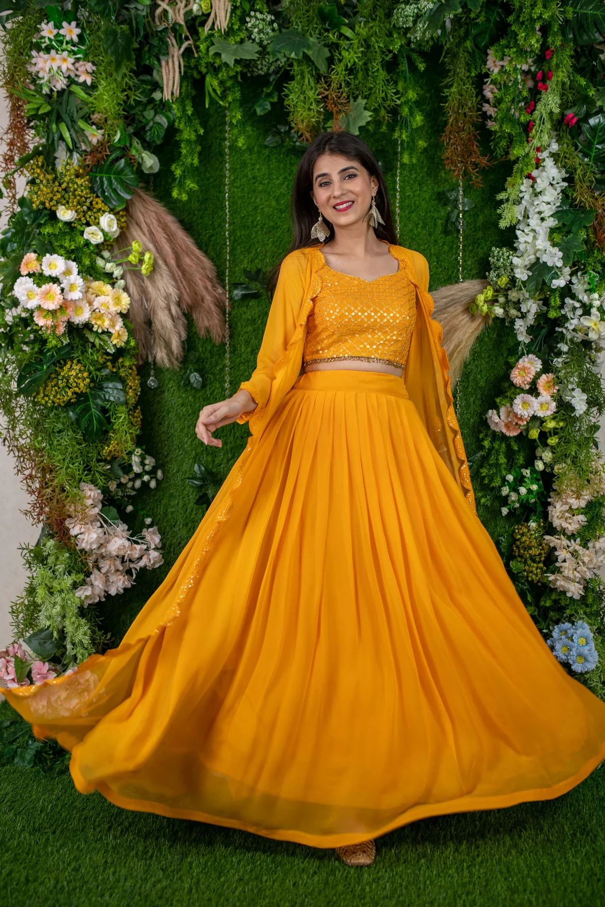 Daffodil Yellow Lehenga - Image 4