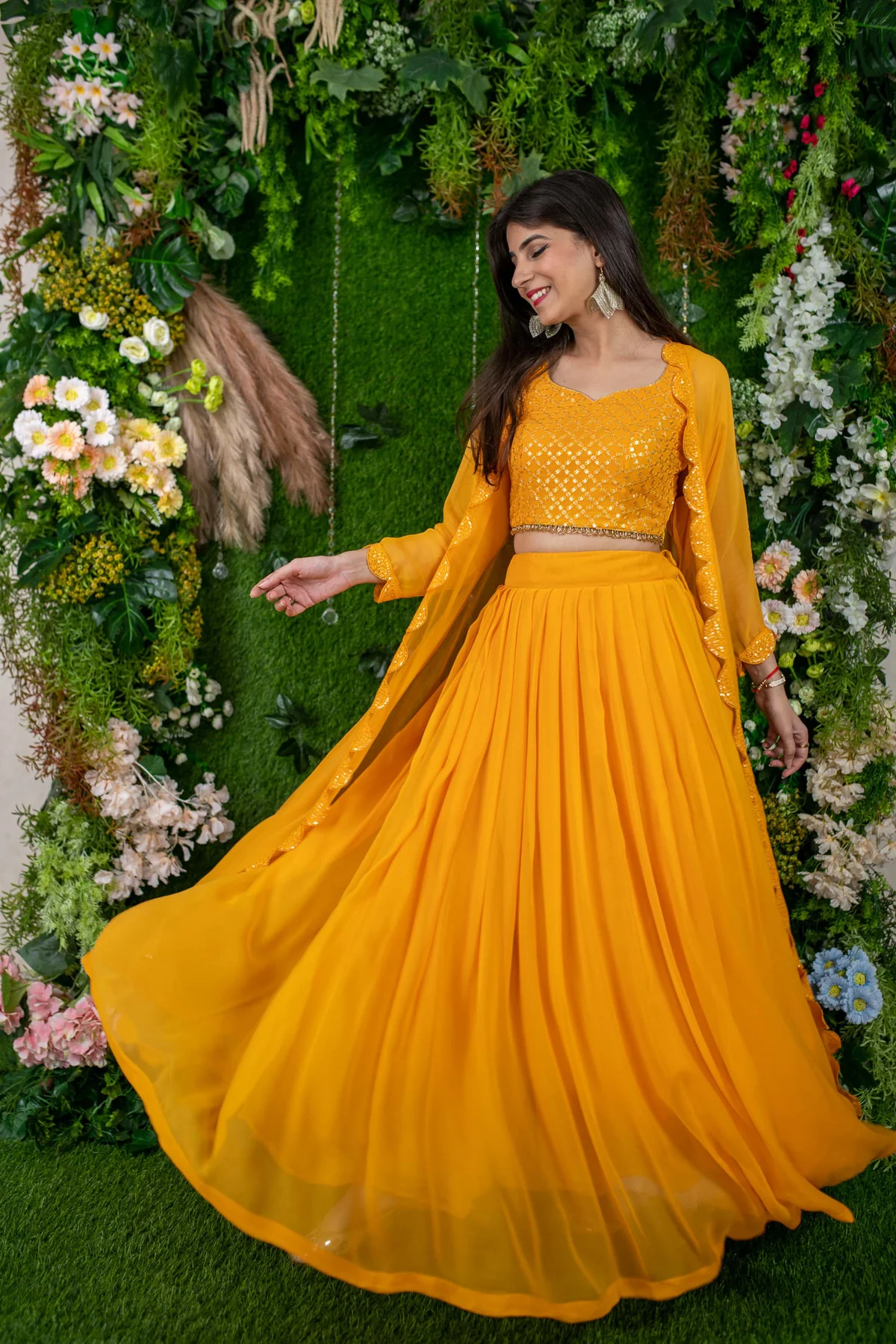 Daffodil Yellow Lehenga - Image 6