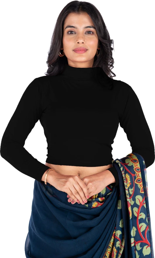 Full Sleeve Band collar Women Blouse - Image 4