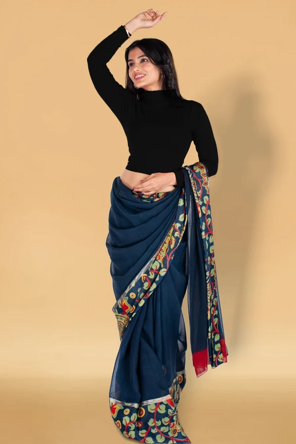 Full Sleeve Band collar Women Blouse - Image 5