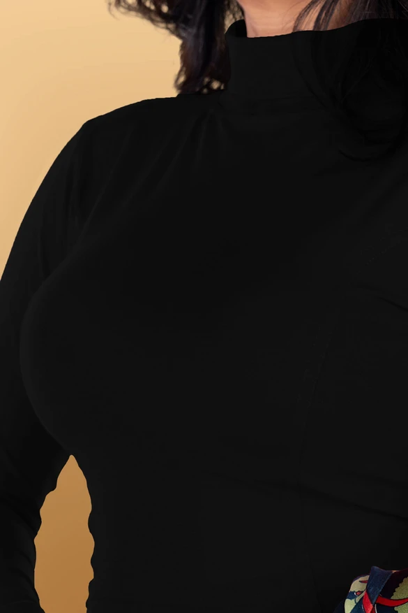 Full Sleeve Band collar Women Blouse - Image 6