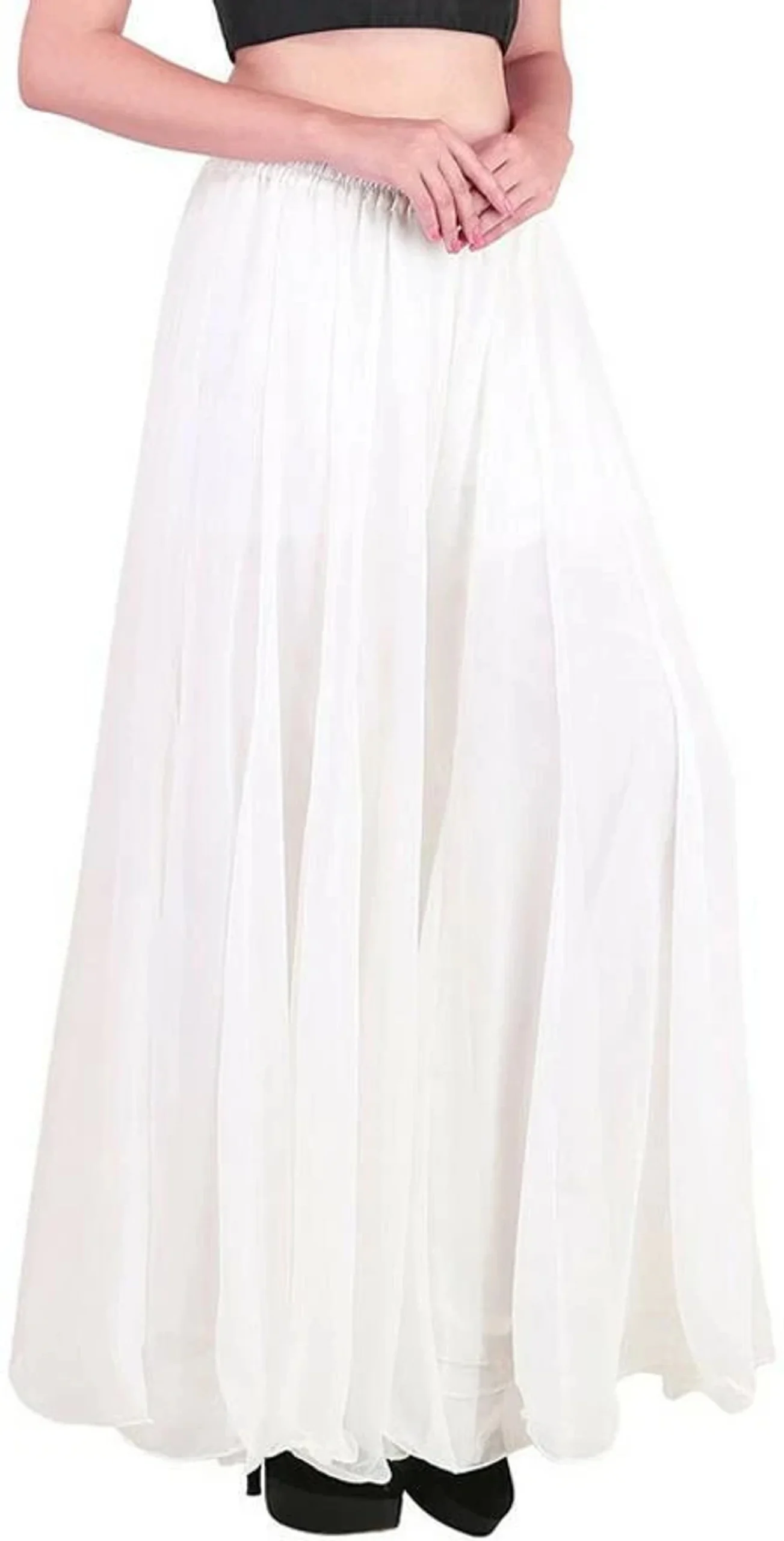 Flared Red Georgette Trousers - Image 5